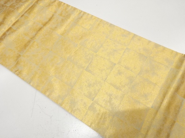 屏風箔模様織り出し　袋帯